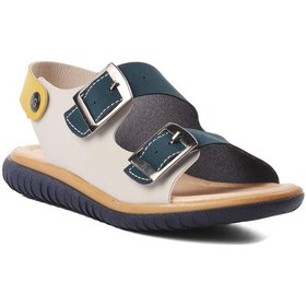 Resim Lacivert Nubuk Sarı Erkek Çocuk Düz Sandalet 1530 F Lacivert Nubuk-sarı-krem Lacivert - Sarı - Krem 
