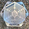 Resim Kamp Ayısı CampyTri Grill Max Taşıma Çantalı Galvaniz Çelik Katlanabilir Izgara Mangal - 2 MM 