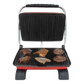 Resim DÖKÜMİX Dökümix Demir Döküm Tost Makinesi Kırmızı + Tel Fırça 
