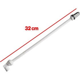 Resim Badem10 Uzun Klozet Tuvalet Taharet Çubuğu 32 cm Plastik Borulu Ayarlanabilir Kısaltılabilir U Tipli Montaj 