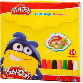 Resim Playdoh 24 Renk Pastel Boya Çantalı 
