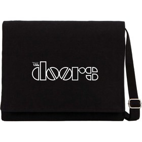 Resim The Doors Outline Siyah Kanvas Postacı Çantası - Siyah 