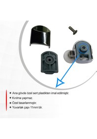 Resim Ayrıntıshop Duşakabin Tekerleği Rulman Tekerlek Krom Alt Üst 8 Li 24mm Krom 