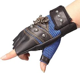 Resim Generic Motosiklet Eldivenleri, Şok Emici, Ayarlanabilir Düşmeye Karşı Koruma, Ekrana Dokunma, Kullanımı Kolay İskelet Eldivenler, Motosiklet Sürmeye Yönelik Erkekler İçin Rahat (BLUE) 