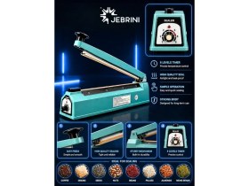 Resim JEBRİNİ MAKİNA Poşet Ağzı Kapama Yapıştırma Makinesi (Metal Gövde) 30 cm 