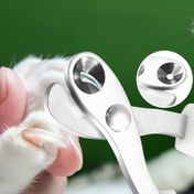 Resim 1 Adet Paslanmaz Çelik Kedi Tırnak Makası, Güvenlik Önleyici Deliklerle, Manuel Elektriksiz Evcil Hayvan Bakım Aracı Güvenli & Hijyenik Tırnak Kesimi için, Dayanıklı Kedi Bakımı Gereçleri, Ergonomik Tasarım, Pürüzsüz Yüzey 
