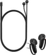 Resim UMEEUTOO Meta Quest Pro Denetleyicileri için 2'si 1 Arada Şarj Kablosu, Quest Touch Pro Silikon Kaymaz Koruma Sapları Oculus Meta Quest Pro Aksesuarları ile Uyumlu, Siyah / beyaz, Vr 
