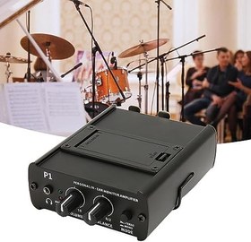 Resim Monitör Kulaklık Amplifikatörü, Canlı İzleme Için LED Güç Göstergeli Profesyonel Yüksek Güçlü Alüminyum Alaşımlı Stereo Kulaklık Amplifikatörü 