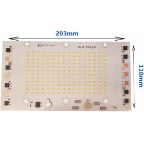 Resim 220 Volt 150 Watt SMD 2835 Ledli Hazır Projektör Ledi Beyaz Hazır Projektör PCB 