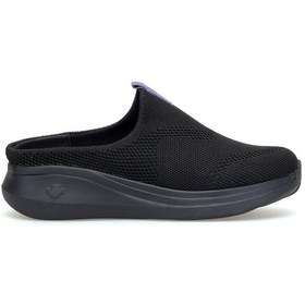 Resim King Paolo K5221 Alabanda Kadın Memory Foam Sabo Terlik Siyah Siyah 