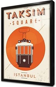 Resim Tramvay Çerçeveli Cam Tablo 20x30 cm CB16284 