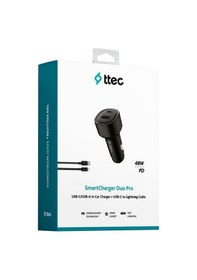 Resim Ttec 2ckp02ls Smartcharger Duo Pd 48w Araç Hızlı Şarj Aleti Usb-c+usb-a - Usb-c-lightning 