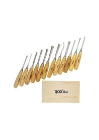 Resim Rox Wood 9092 Ahşap Oyma Iskarpela Seti 12 Parça Ahşap Kutulu 