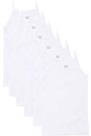 Resim Tutku 0187 kız çocuk ip askılı biyeli atlet (ribana) 6lı 