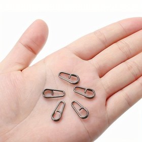 Resim 50 Adet Paslanmaz Çelik Bölünmüş Halkalar Balıkçılık Yem Bağlantı Elemanı Tuzlu Su Balıkçılığı Oval Çengel, Eğik Ölü Oval Bölünmüş Halka Döngü Yem Bağlantısı, Sahte Yem Dönüşlü Çengel, Balıkçılık Malzemeleri, Küçük Balıkçılık Aksesuarları 