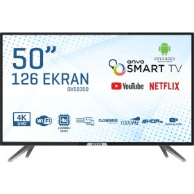 Resim ONVO OV50350 50" 127 Ekran Uydu Alıcılı 4k Ultra Hd Android Smart Led Tv 