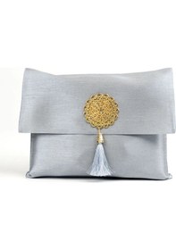 Resim Seccade + Tesbih Seti Şantuk Kese, Gri Lacivert 110 x 64 