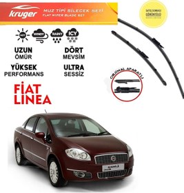 Resim KRUGER Fiat Linea Silecek Silgeç Silgi 2013 Model Araca Özel Aparat 