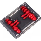 Resim Küçük Boyutlu Yumuşak Silikon Anti-gürültü Kulak Tıkacı, 2 Çift Kırmızı Renkli Kulak Bakımı Ürünü 10.1" 10.1" 