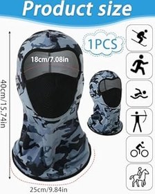 Resim CULEB Kar maskesi, yazlık, nefes alan kar maskesi, kamuflaj stilinde, kayak maskesi, elastik UV koruyucu maske, dış mekan sporları, bisiklet, motosiklet, kayak, erkek ve kadınlar için 