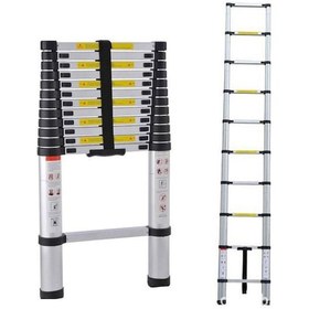 Resim Ebax 10 Basamaklı Teleskopik Merdiven Uzayan 2.9 Metre 