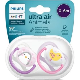 Resim Avent Ultra Air Animals 0-6 Ay Kız Scf08006 2'li Emzik Çok Renkli 