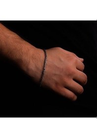 Resim Tesbihane 925 Ayar Gümüş 2 Mm Erkek Kral Bileklik 
