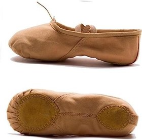 Resim SOIMISS 1 Çift Tek Bale Ayakkabısı Yürümeye Başlayan Kızlar Için Daireler Kızlar Bale Daireler Prenses Bale Ayakkabıları Espadril Daireler Streç Kanvas Bale Terlikleri Dans Ayakkabıları 