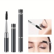 Resim 1pc Taşınabilir Kirpik Fırçası] 1pc Naylon Tüyler Eyebrow Fırçası, Esnek Palmiye Fırçası Kirpik ve Kaş Bakımı için, Koku Yok ABS Plastik Sap, Normal Cilt için Yumuşak Lifli Başlıklı Taşınabilir Spiral Yüz Makyaj Güzellik Aleti 