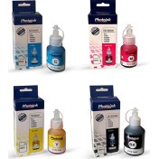 Resim Ink Brother BT60 Uyumlu 4 Renk Takım Photoınk Plus Mürekkep Brother T220/T420W/T520W 