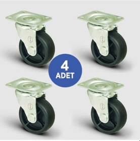 Resim 4 Adet El01Mkm32. Oynak Tablalı Mobilya Tekerleği. Sehpa 