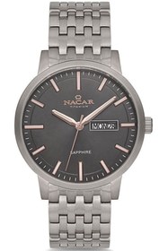 Resim Nacar SAFİR CAM KLASİK GRİ ERKEK KOL SAATİ NC34-250236-TGM 