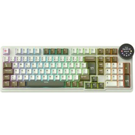 Resim Havit Gamenote Kb923l Pro Tri-mode Kablosuz Mekanik Rgb Oyuncu Klavyesi Lcd Ekranlı 