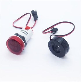 Resim Yuvarlak Kırmızı-22mm 50-500 V 0-100a Led Ac Dijital Voltmetre Ampermetre Sinyal Işıklı-4834 