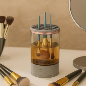 Resim ® USB Şarjlı Makyaj Fırçası Temizleyici Aparat Hızlı Kurutmalı, Çok Yönlü Fırça Temizleyici 