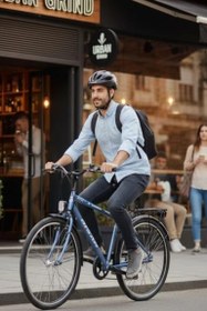 Resim Bisan Hero Şehir Bisikleti 36 Cm V 24 Jant 3 Vites Metalik Mavi Mavi 