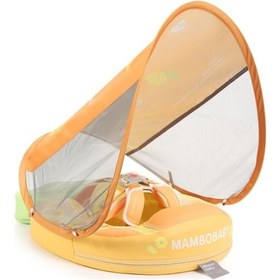 Resim Mambobaby Yüzme Simidi - Ananas, Emniyetli, Gölgelikli Ve Ayak Destekli 