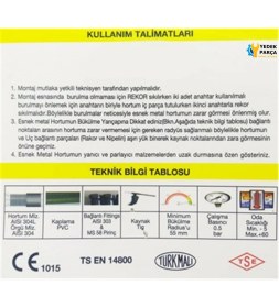 Resim Ocak Fırın Gaz Doğalgaz Bağlantı Fleksi 75 cm Yeni Tip Flex Örgülü Hortumu Flexi 