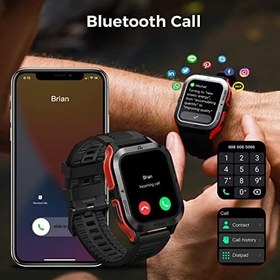 Resim KOSPET Erkek Akıllı Saat Askeri - 5ATM Su Geçirmez 1,85" Büyük HD Ekran, SMS Araması Akıllı Uyku Takibi, Fitness Takip Cihazı, 70 Spor Modu Kalp Atış Hızı Adımsayar iOS Android 