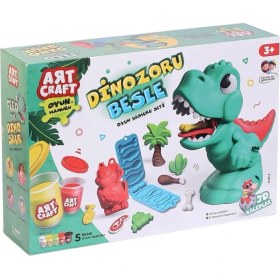 Resim Uravas Store Mey Ithalat® 03814 Dinozoru Besle Oyun Hamur Seti 280 gr 