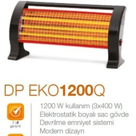 Resim Dp-1200q 1200 W Elektrikli Quartz Isıtıcı Çok Renkli 