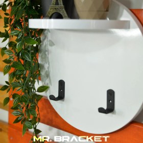 Resim Mr.Bracket 5 Ad. Dekoratif Çelik Texture Mat Siyah Portmanto Askısı 30MM - Dolap Vestiyer Duvar Elbise Askılığı 