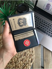Resim Conceria Netto Keon1 Doktorlara Özel Hakiki Deri Minimal Cüzdan 