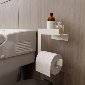 Resim Lamizon Wc Tuvalet Kağıtlığı Wc Kağıtlık Havluluk Raf 