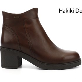 Resim Gönderi(R) Gönderi R Kadın Kahve Antik Fermuarlı Kalın Topuklu Hakiki Deri Bot Gkzb13452423 Kahve 