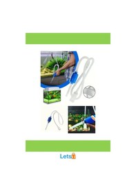 Resim 140 Cm Uzunlukta Esnek Hortumlu Güçlü Pompa Sistemi Akvaryum Dip Çekme Sifonu 