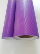 Resim Araç Kaplama Carbon Folyo Mor Renkli 