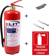 Resim Elit Ruhsata Uygun 6 Kg Kuru Kimyevi Tozlu Yangın Tüpü 