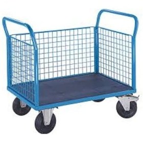 Resim Koli Kasa Taşıma Arabası 60x90x95cm Tel Kafesli 