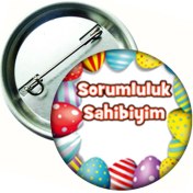 Resim Hediye Panayırı Sorumluluk Sahibiyim Öğrenci Rozeti 